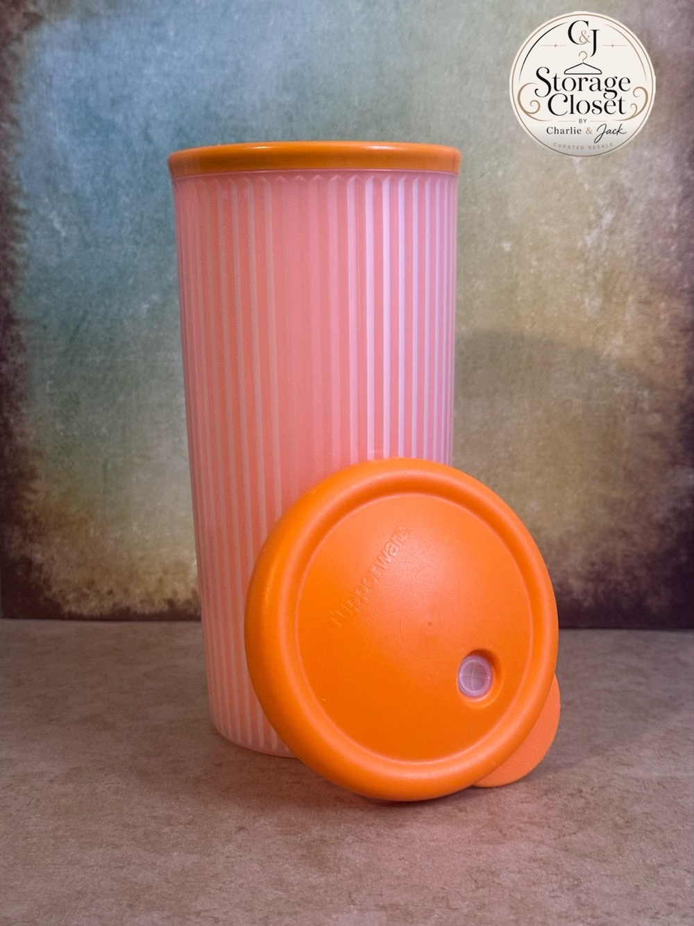 Tupperware Orange 24oz Insulated Travel Tumbler